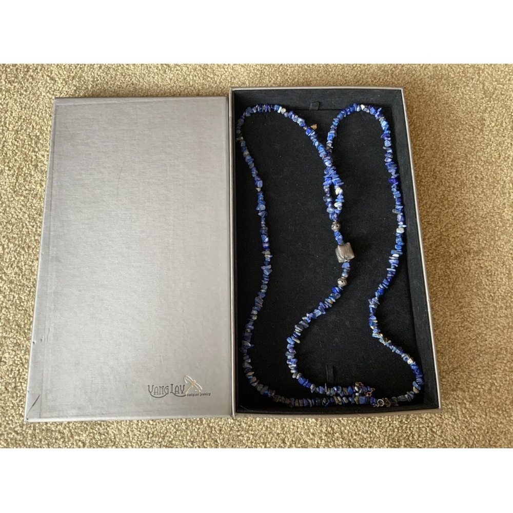 Sapphire Blue Necklace Flexible To Wear In 3 Unique Ways Yang Lang